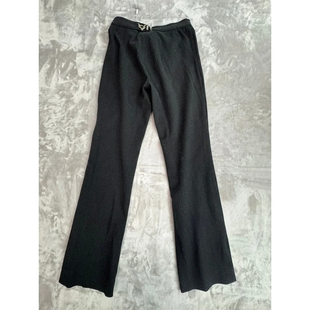 VENTIGO PARIS Black‎ Wide Leg Belted Dress Pants Trousers Women's US 10 France